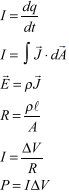 Electric Circuits Formulas